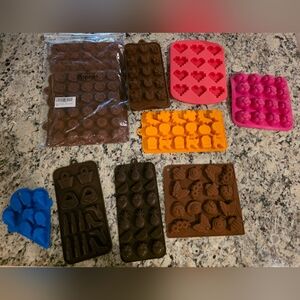 Michaels Silicone Mold Set - Brown, Pink, Blue, Orange